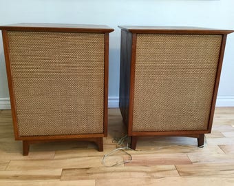 Mid Century Teak Speaker/Endtables