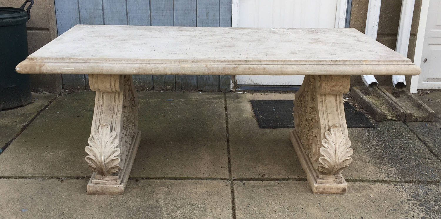 faux stone kitchen table