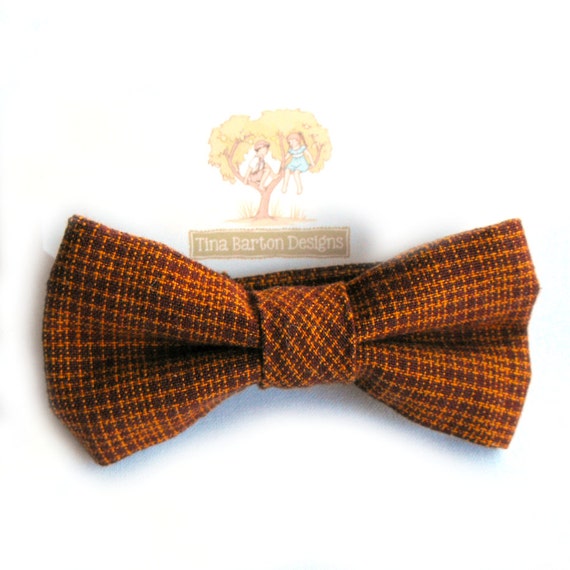 Little Boy's Bow Tie Vintage Brown Bow Tie Baby Bow Tie