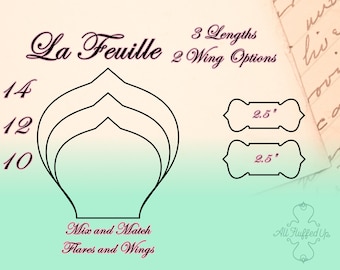 La Feuille/3 Length Bundle/Cloth Pad Sewing Pattern/2.5" Snapped Width