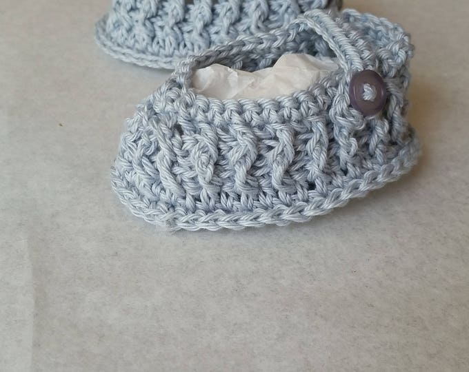 Duck Egg Blue Crochet Baby Set | Blue Cotton Cardigan | Crochet Baby Booties | Handmade Baby Blanket | Baby Shoes | Newborn | Baby Shower