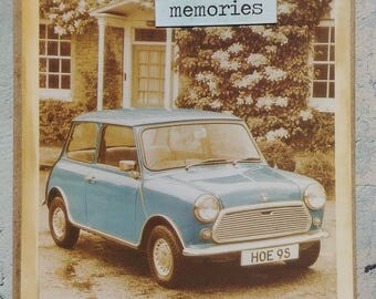 Mini Altered Notebook / Journal - Vintage Car