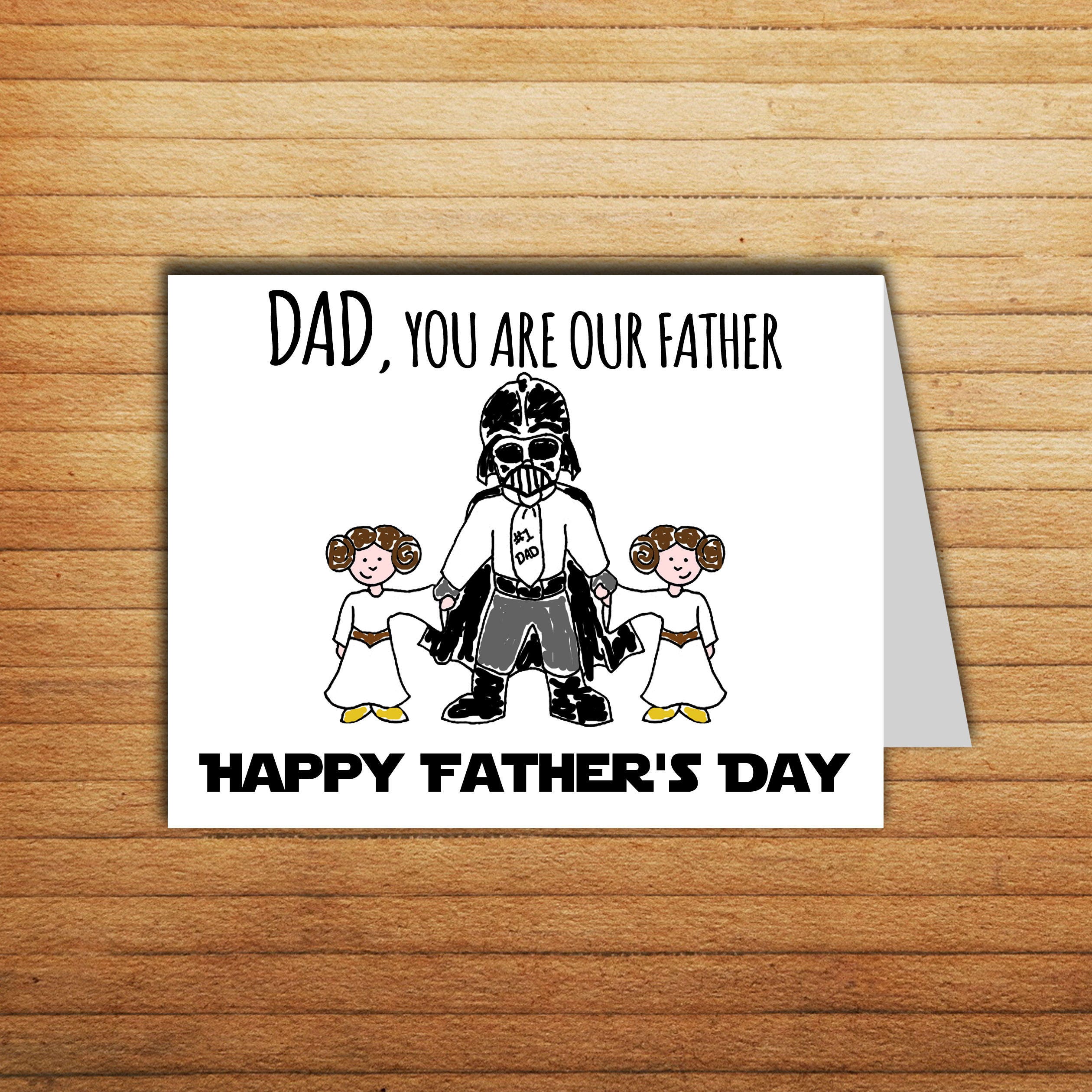 Star Wars Fathers Day Card from daughter or son Father's