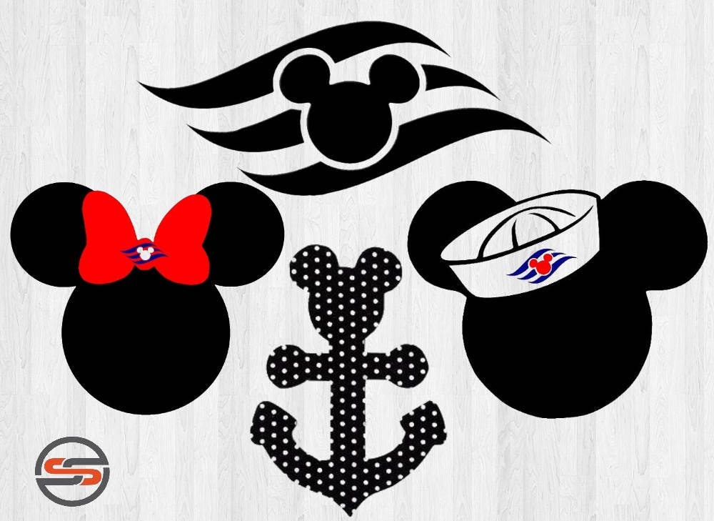 Disney Cruise SVG DXF Mickey Mouse Sailor Ear png Minnie