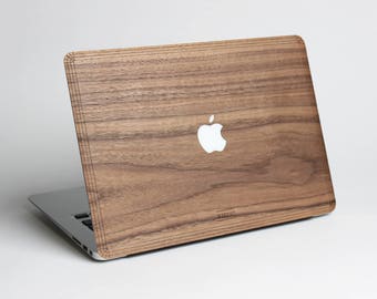 Macbook Wood Case for Apple Mac Air Pro 11 12 13 15 inch - Walnut Wood Mac book Case - Mac Skin - Mac Sticker - Mac Cover - Mac Case