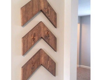 Set of 3 Wood Chevron Arrows, Wooden Arrow, Floating Arrow, Rustic Decor, Gifts for Her, Nursery Decor, Floating Wooden Arrows, Sale, Rustic