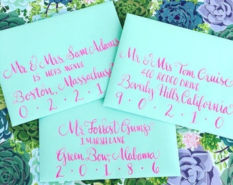 Hand Lettered Calligraphy Envelopes