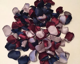 Navy Rose Petals/Burgundy Rose Petals/Navy Wedding Decor/Silver Rose Petals/Burgundy Wedding/Blue Rose Petals/Burgundy Petals/Silver Petals