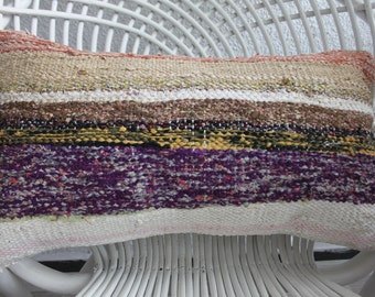 Vintage couverture afghane marron canapé chaise frange sud-ouest au