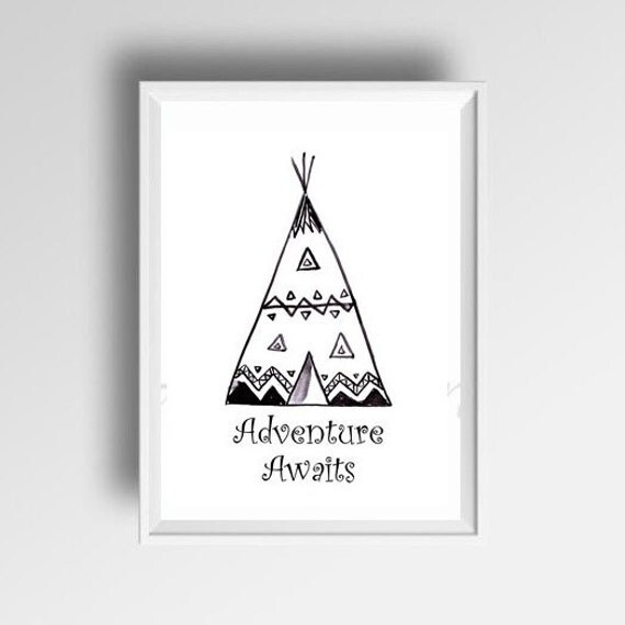 Adventure awaits Inspirational Quote Printable Wall Art
