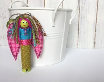 Angel Doll - Worry Doll - Guardian Angel - Handmade Art Angel - Worry Dolls Handmade - Gift for Her - Folk Art Angel - OOAK Art Doll