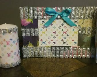 Designer Inspired Custom Candle holder/ Candle 4pc set