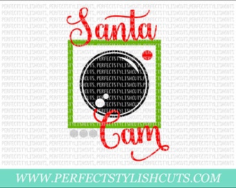 Santa Cam SVG, DXF, EPS, png Files for Cutting Machines Cameo or Cricut - Christmas Svg, Santa Claus Svg, Camera Svg, Ornament Svg, Tree Svg
