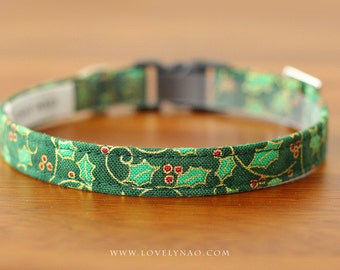 Holly Berries Cat Collar – Green