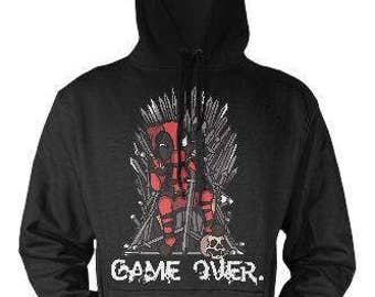 Deadpool Game of Thrones Unisex Hoodie Marvel Perfect Gift for a Movie Fan Black