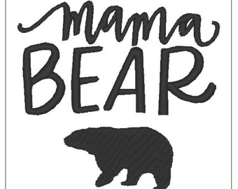 Mama bear silhouette | Etsy