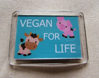 VEGAN FOR LIFE-fridge magnet