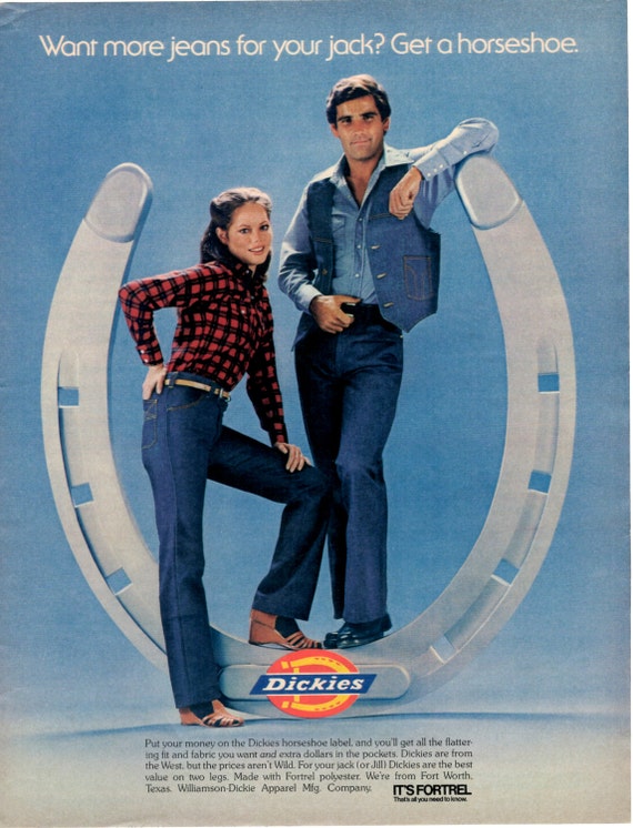 1979 Dickies Jeans vintage magazine ad Get a horseshoe
