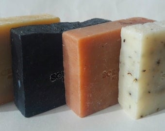 Organic Soap Bars, Save on 4 Soaps, Vegan Soap Bars, Cold Process Soaps, Bath Soap Bars, Organic Soaps