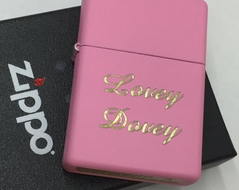 Classic PINK Matte Zippo Lighter Personalized Zippo Lighter • Monogramed • Engraved Lighter (Girl friend/ Mother/Aunt/ Weddings, Birthdays).