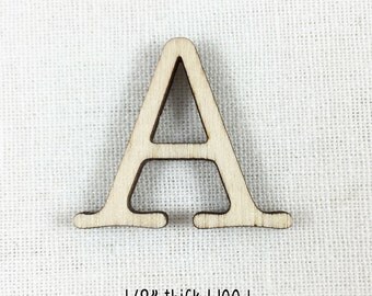 Wood Letter or Number Cut Out, Unfinished Wood Letter Laser Cut Shape, DIY Craft Supply, Many Size Options, All Letters & Numbers Available