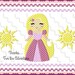 Rapunzel from Tangled Faux Smocking Digital Embroidery Machine Design File 4x4 5x7 6x10