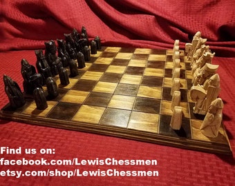 Isle of Lewis Chess Set (Full Size Hand Made Replicas - 4" King) Sale Was 199.00