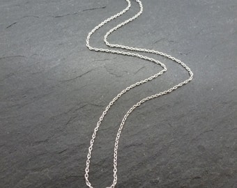 Sterling silver chain necklace/Plain Silver Chain/Dainty necklace/Classic simple necklace/Chain only necklace/Trace chain/Delicate Chain