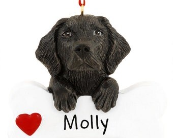 Black Labrador Personalized Christmas Ornament, Ornament, Black Lab, Lab, Personalized, Labrador