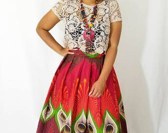 African skirt, African print maxi skirt, Ankara skirt, Ankara maxi skirt, African long skirt, Wine maxi skirt, African clothing, African