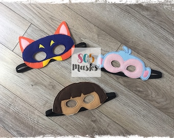 Dora Inspired Masks, Kids Masks, Kids Costumes, Dora Mask, Halloween mask, Dress up mask, Dora Birthday Party, Boots mask, Swiper Mask