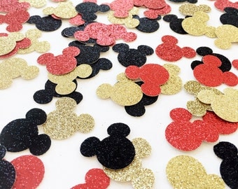 Mickey Mouse Confetti / Mickey Mouse First Birthday Party / Mickey Mouse Party Decor / Glitter Confetti / Table Scatter / Dessert Table