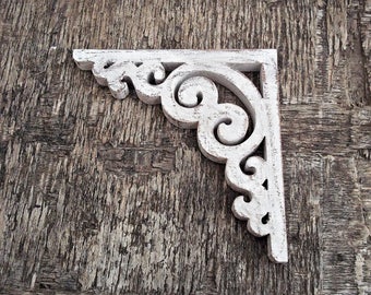 Farmhouse Decor Shabby Chic Victorian Corbel Wood Screen Door Brackets