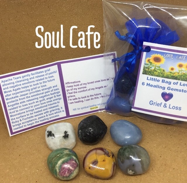 Grief Crystals Loss Gemstones Tumblestone Set Healing