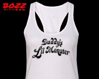 Daddy's Lil' Monster shirt, Daddys Little Monster, Womens Tank Top, FAST SHIPPING.