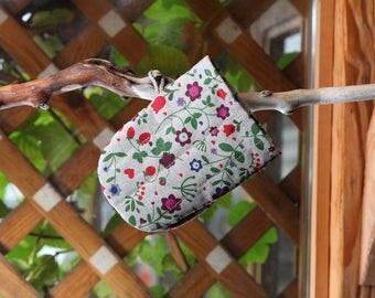 Linen cotton Oven glove Summer mood, oven mitt with flowers, kitchen glove, pot holder