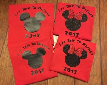 First trip to disney shirt, family disney shirts, family disney vacation shirts, family disney world shirts, family Mickey Mouse shirts
