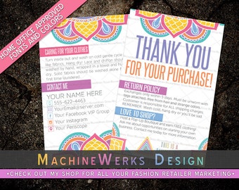 Independent Fashion Retailer Thank You Cards • IFR Care Cards • Home Office Approved Fonts and Colors • Marketing Materials • MachineWerks