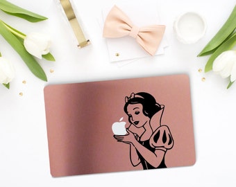 snow white eating apple laptop sticker