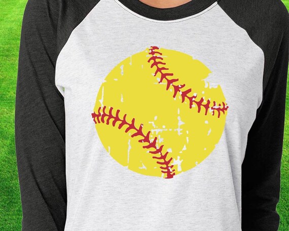 Download Softball svg distressed Softball svg dxf eps png Softball