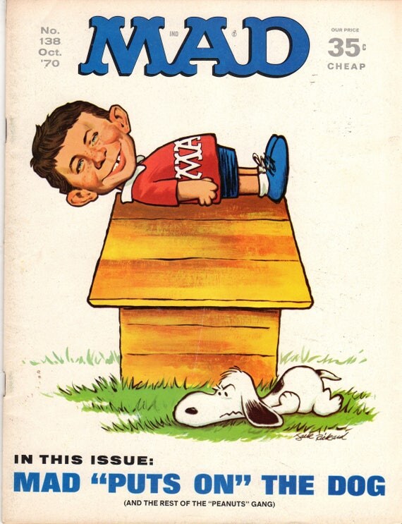 MAD Magazine 138 Peanuts Snoopy Satire October 1970 Issue