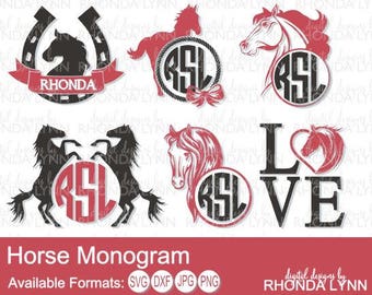 SALE! Horse SVG, dxf, jpg, png vector cut file | Horse Love SVG | Horse Monogram | Horse Frame | Horse Lover svg | Horse Digital Download