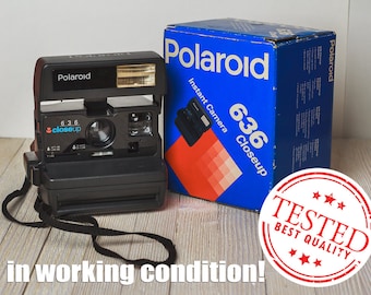Polaroid Close Up 636 Polaroid Camera Vintage Camera Retro Camera with original box Valentines day gift for photographer Gift for him