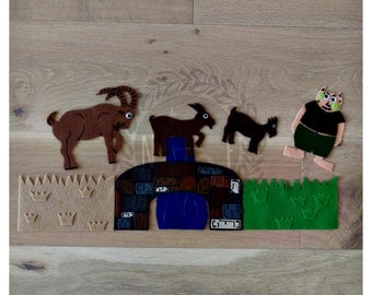 The Three Billy Goats Gruff Felt Story