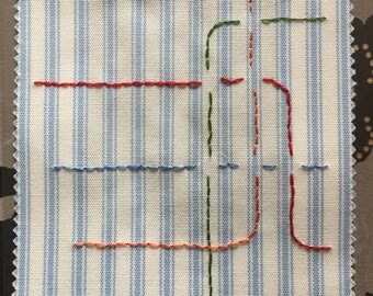 Hand Embroidered map of St Peterburg underground