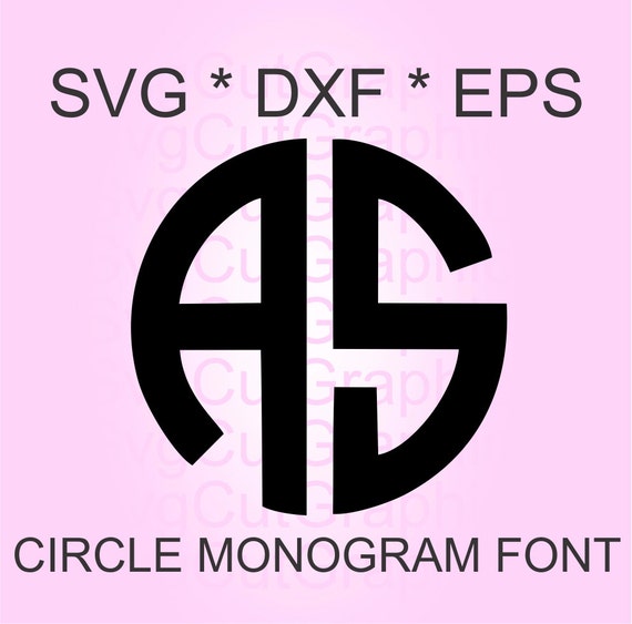 Download Circle Monogram SVG Font Svg Files 2 Letters SVG Monogram
