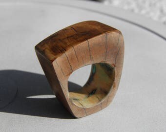 Handcrafted Chestnut Tree Wood Ring for the gentlemen
