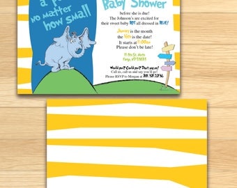 Dr.Seuss Baby Shower Invitation