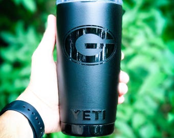 Georgia Bulldogs YETI Groomsemen customized College Gift - BLACKOUT- 10, 18, 20, 30, 36, 64oz YETI Tumbler