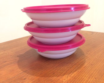 Vintage Tupperware Bowls with Lids